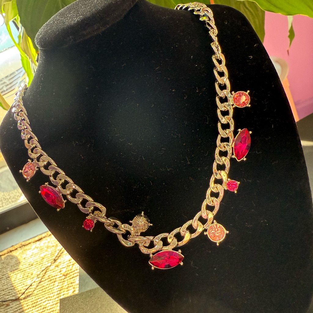Paparazzi Gold Necklace With Red Gems Paparazzi Gold Necklace With Red Gems